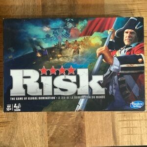 Hasbro Risk Game with Red and Blue Artwork